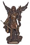 St. Gabriel Statue - 9 Inch - Lightly Hand-painted Bronzed Resin - Veronese Collection