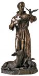 St. Francis With Animals Statue - 36 Inch - Cold-cast Bronze - Veronese Collection