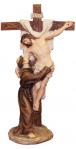 Crucifixion of Christ with St. Francis Statue - 11.5 Inch - Hand-painted Resin - Veronese Collection
