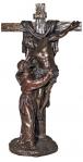 Crucifixion of Christ with St. Francis Statue - 11.5 Inch - Cold-cast Bronze - Veronese Collection