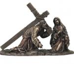 Way Of The Cross Statue - Jesus With Mary - 10.5 Inch x 7.5 Inch - From The Veronese Collection