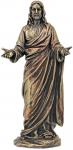 Welcoming Christ Statue - 8.25 Inches - Lightly Hand-painted Coldcast Bronze