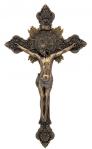 St. Benedict Wall Crucifix - 14 Inches - Lightly Hand-painted Cold-cast Bronze - Veronese Collection