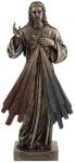 Divine Mercy Statue - 8 Inch - Lightly Hand-painted Cold-cast Bronze - From Veronese Collection