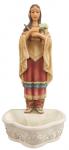St. Kateri Tekakwitha Statue Holy Water Font - 7.5 Inch - Hand-painted Full Color - Veronese Collection