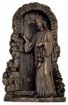 Jesus Knocking At the Door Statue - 9.5 Inch - Cold-cast Bronze - Veronese Collection