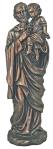 St. Joseph Statue With Jesus - 11 Inch - Cold Cast Bronze - From The Veronese Collection