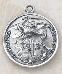 St. Michael Saints Medal - Sterling Silver - 13/16 Inch - Patron Saint of Police