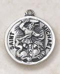 St. Michael Saints Medal - Sterling Silver - 11/16 Inch - Patron Saint of Police