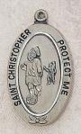 St. Christopher Girls Soccer Medal - Sterling Silver - 1 Inch with 18 Inch Chain