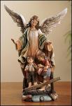 Guardian Angel With Children Crossing Bridge Statue - 9 Inch - Resin 