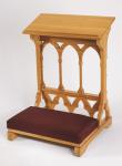 Gothic Padded Kneeler - Size 24 x 22 x 32 H - Maple Hard Wood