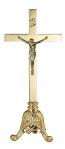 Standing Altar Crucifix - 20.5 Inch - Made of Polished Brass