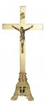 Standing Altar Crucifix - 20.5 Inch - Polished Brass 