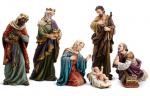 Nativity Set - 7 Piece - 24 Inch Joseph - Hand-painted Resin - Without Stable 