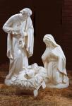 Holy Family Nativity Set - 32 Inch Joseph - White Polyresin For Indoor / Outdoor Use