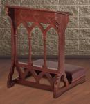 Gothic Padded Kneeler - Prie Dieux - Walnut Stained