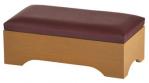 Personal Padded Kneeler With Storage - Pecan Stain - Made of Maple Hardwood