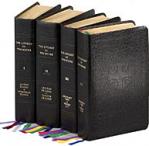 Liturgy of the Hours - Black Leather Flex Cover Book - 4 Volume Set 