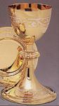 Gold and Silver Plated Chalice & Matching Well Paten