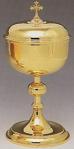 Gold Plated Ciborium - 12 Inch Height - 500 Host Capacity