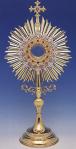 28 Inch Gold and Silver Plated Roman Monstrance -