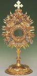 24 Inch Gold Plated With Silver Accents Trinity Baroque Monstrance