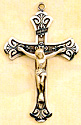 Crucifix - Sterling Silver - 1.75 Inch with 24 Inch Chain