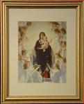 Regina Angelorum (Queen of the Angels) Gold Framed Print - 13 x 15.5 Inch - William Bouguereau