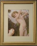 Angel from Love Takes Flight Gold Framed Print - 13 x 15.5 Inch - William Bouguereau