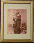 Our Lady of the Angels Gold Framed Print - 13 x 15.5 Inch - William Bouguereau