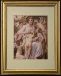 The Assault Gold Framed Print - 13 x 15.5 Inch - William Bouguereau