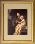 The Thank Offering Gold Framed Print - 13 x 15.5 Inch - William Bouguereau