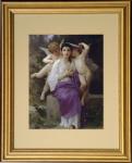 The Hearts Awakening Gold Framed Print - 13 x 15.5 Inch - William Bouguereau