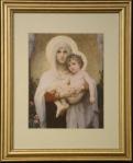 Madonna of the Roses Gold Framed Print - 13 x 15.5 Inch - William Bouguereau