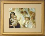 Angel collage from Queen of the Angels Gold Framed Print - 13 x 15.5 Inch - William Bouguereau