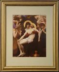 Pieta Gold Framed Print - 13 x 15.5 Inch - William Bouguereau