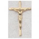 Crucifix - Gold Plated - 1.5 Inch with 24 Inch Chain