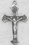 Crucifix - Sterling Silver - 1.25 Inch w/ 18 Inch Chain