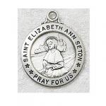 St. Elizabeth Ann Seton Medal - Sterling Silver - 3/4 Inch with 20 Inch Chain