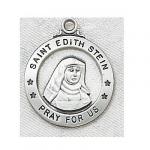 St. Edith Stein Medal - Sterling Silver - 7/8 Inch with 20 Inch Chain