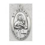 St. Gerard Medal - Sterling Silver - 7/8 Inch With 18 Inch Chain
