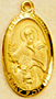 St. Mark Medal - Gold Plated - 1 Inch With 24 Inch Chain