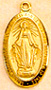 Miraculous Medal Gold Plated Medal - 7/8 Inch with 18 Inch Chain