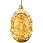 Miraculous Medal 14 KT Gold Medal - 5/8 Inch without chain