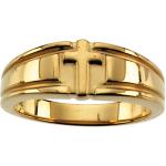 Womens Cross Wedding Ring Band - 14 KT Gold - Size 6