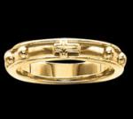 Rosary Ring - 14 KT Gold - With Raised Borders