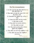 Ten Commandments Art Poster Print 11 x 14