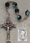 Celtic Rosary - Emerald Aurora - Size 7MM