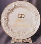 Happy Anniversary Porcelain Plate 10.25 Inch Diameter